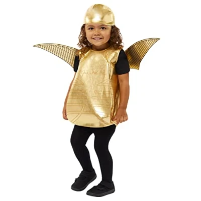 Image of Amscan 9914645 Kids Officially Licensed Golden Snitch World Book Day Fancy Dress Costume Age: 3 4 Yrs