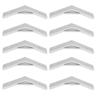 Image of Fafeicy Shelf Bracket, 10pcs 135 Degrees Corner Brackets, Aluminum Alloy Braces Bracket Connector for Connecting T Slot Frame Contours at a Specified Angle (2020)
