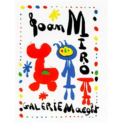 Image of Wee Blue Coo Advert Exhibition Cultural Joan Miro Paint Surrealism Art Print Poster Wall Decor 12X16 Inch