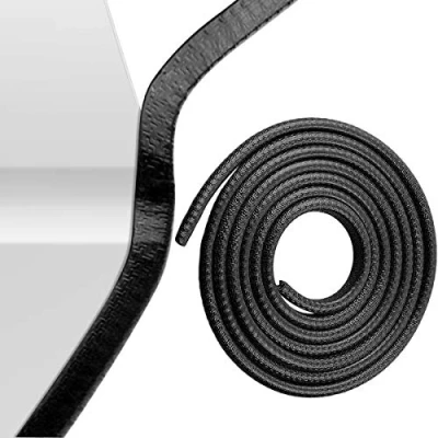 Image of Car Door Protection Edge Protective Strips No Glue Universal Fit Rubber U Shape Entry Protector for Sedan, Trucks, SUV, ATV, Boats(Black, 14.8FT)