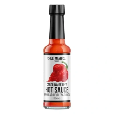 Image of Carolina Reaper Hot Chilli Sauce Mash Company Worlds Hottest Mind Blowing Heat Endless Flavour 150 ml