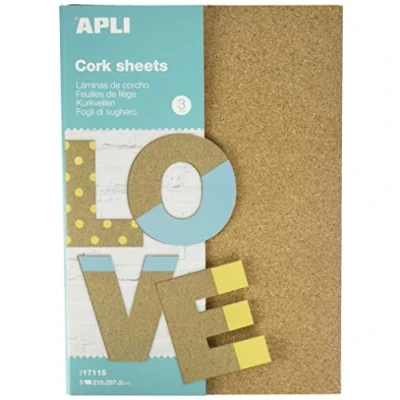 Image of APLI Kids 17115 Cork A4 3 Sheets, Single
