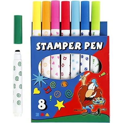 Image of Creativ 100263 Stamp Markers, 8asstd, multicolour