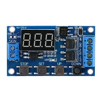Image of Timer Module, DC 5V 36V Trigger Cycle Delay Turn On Off Relay Module 0.1s 999mins Adjustable Switch Control with LED Display