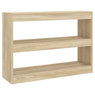 Image of vidaXL Book Cabinet/Room Divider Partition Bookcase Storage File Rack Stand Shelf Home Organiser Indoor Living Room Furniture Sonoma Oak