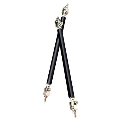 Image of Create idea 2x Adjustable 22.7cm Front Bumper Lip Splitter Rod Strut Brace Tie Bar Support