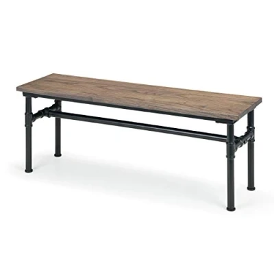 Image of Julian Bowen Carnegie Bench Mocha Elm/Black Benches