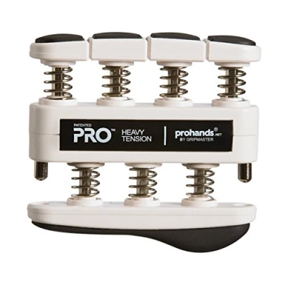 Image of Prohands PRO Hand Exerciser, Finger Exerciser (Hand Grip Strengthener), Spring Loaded, Piston System, Isolate and Exercise Each Finger, (9 lb Heavy Tension, Black Pro)