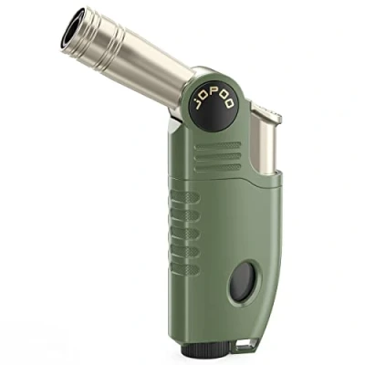 Image of JOPOO Jet Flame Lighter Gas Butane Refillable, BBQ Outdoor Camping Torch Windproof (Sold Without Gas)