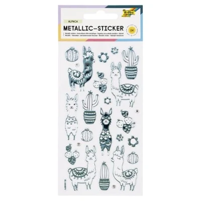 Image of folia Metallic Stickers IV with Mermaid and Underwater Motifs, 29 Pieces, Ideal for Decorating Greeting Cards, Crafts Scrapbooking, Paper, Colourful, One Size