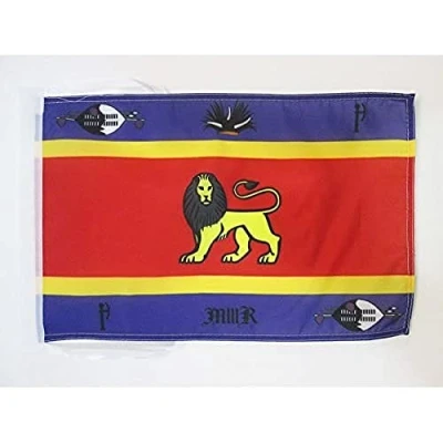 Image of AZ Flag Royal Standard of Swaziland 18&#039;&#039; x 12&#039;&#039; 100% Polyester Swazi Kingdom Small Banner with Two Cords Fade Resistant Vivid Colors 18x12 in 45x30 Cm