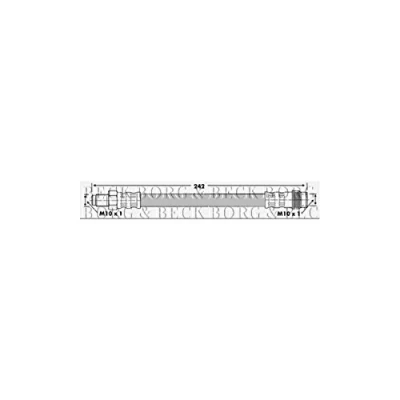 Image of Borg &amp; Beck Brake Hose Fits: Renault 21, Clio, Twingo