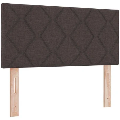 Image of vidaXL Headboard Diamond Blocks Design Dark Brown 90 cm Fabric