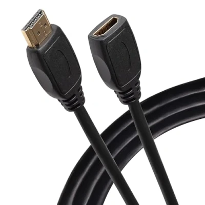 Image of Maplin HDMI Male to Female 4K Ultra HD Extension Cable 3m Black