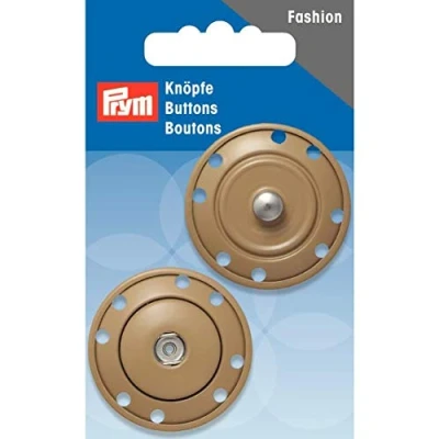 Image of Prym 341831 Sew On Snap Fastener Beige, 35 mm, 1 Stück