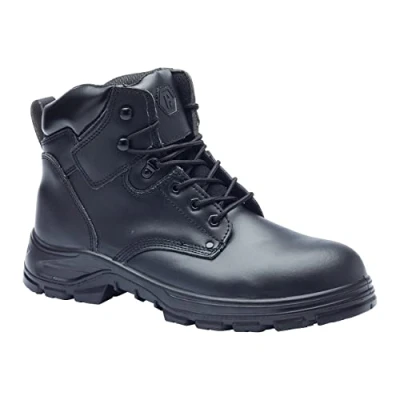 Image of Blackrock Trekking Boot S3 Water Resistant Safety Boots with Anti Static Protection, Black Leather Hiker Steel Toe Cap &amp; Protective Midsole,Ankle Support,Lightweight Work