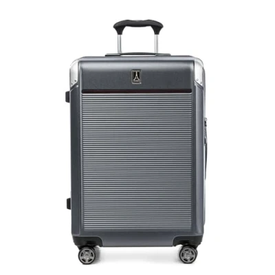 Image of Travelpro Platinum Elite Hardside Expandable Checked Suitcase, 8 Wheel Spinner, TSA Lock, Hard Shell Polycarbonate Vintage Grey, Medium 70x46x34 cm