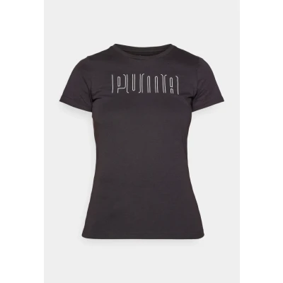 Image of Puma Sport Graphic TEE Print Tshirt, Women&#039;s, Size: XS, Black