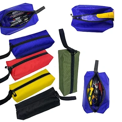 Image of Pack Zipper Utility Waterproof Canvas Pouches/Screws Nails Tool Organizer/Nuts Empty Heavy Duty Multipurpose Bags/Bolts and Nuts