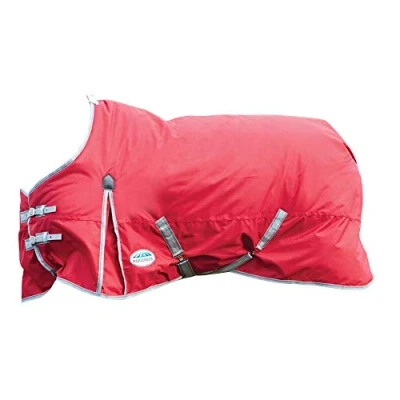 Image of WeatherBeeta ComFiTec Classic Standard Neck Medium Horse Rug, Red/Silver/Navy, 6&#039;6