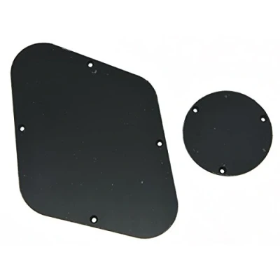 Image of KAISH Solid Black 1 Ply LP Rear Control Plate Switch Cover For Epiphone Les Paul