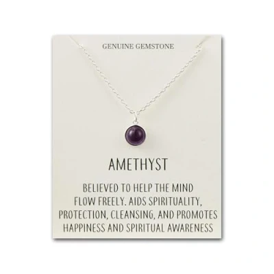 Image of Philip Jones Amethyst Necklace with Quote Card