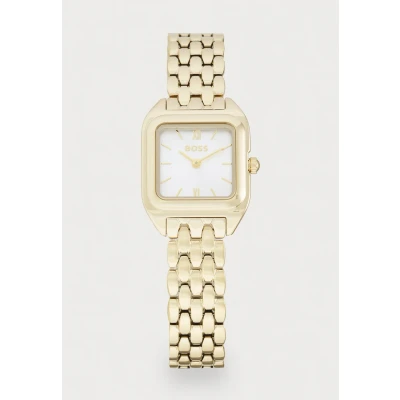 Image of BOSS MAE Petite Watch goldcoloured/white, Women&#039;s, Size: One Size, Gold/coloured/white