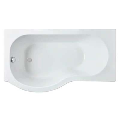 Image of Balterley P Shape Left Hand Shower Bath Tub with Leg Set 1500mm