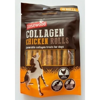 Image of Small Collagen Chicken Rolls Dog Treats, 10 x Stick Treats (Single 70g Packet).