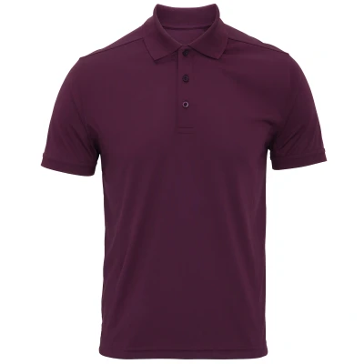 Image of Premier Coolchecker men&#039;s Polo shirt in Purple