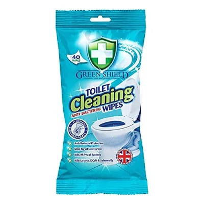 Image of Green Shield Anti Bacterial Toilet Cleaning Wipes 40pk