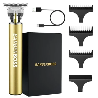 Image of BarberBoss Hair Trimmer Men, Mens Beard Trimmer, Men Rechargeable, Facial Trimmers, Stubble Precision Detail