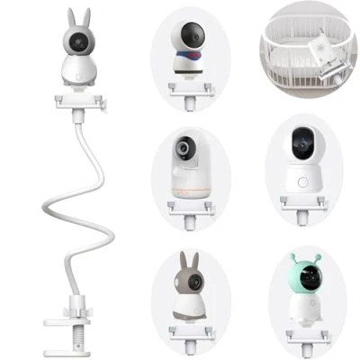 Image of Derebir Baby Monitor Mount Stand Compatible with BOIFUN/TECGUUD/ieGeek Camera Holder for Crib Nursery and No Drilling A Adjustable Safer Flexible Room