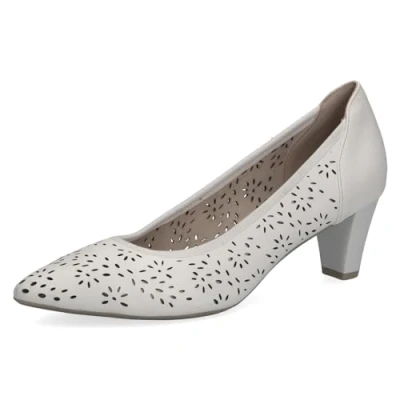 Image of CAPRICE Women&#039; 9 22533 42 Pump, White Nappa, 8 UK