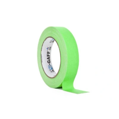 Image of ProTapes/Permacel 24mmx25 yard Fluorescent Gaffer Cloth Tape Green