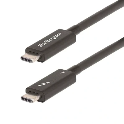 Image of StarTech.com 6ft (2m) Active Thunderbolt 4 Cable 40Gbps 100W PD 4K/8K Video Compatible w/USB4/DP Alt Mode, 3, USB 3.2/Type C (A40G2MB TB4 CABLE)