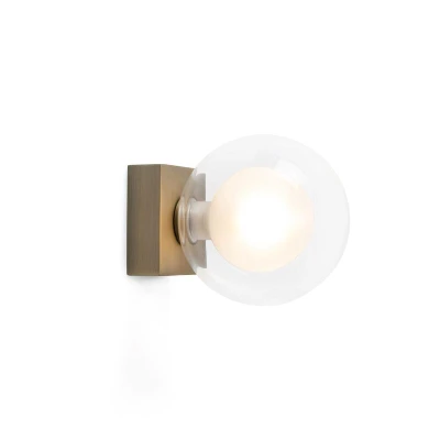 Image of Perla Bathroom Bronze Globe Wall Light 1x g9 IP44