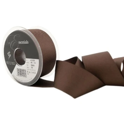 Image of Berisfords 41025 20 m x 40 mm Polyester Grosgrain Ribbon, Chocolate