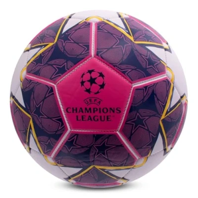 Image of UEFA Champions League Football, Size 5, Officially Licensed, Training, Match, Merchandise, Collectible For Kids and Adults, Great Gift Idea, Purple/Blue
