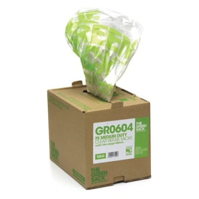 Image of The Green Sack Refuse Bag in Dispenser Clear (Pack of 75) GR0604