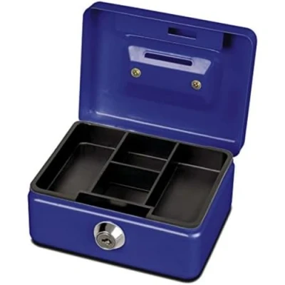 Image of MAUL Cash Money Box with Coin Slot, Cylinder Lock 2 Keys, 125 x 95 60 mm
