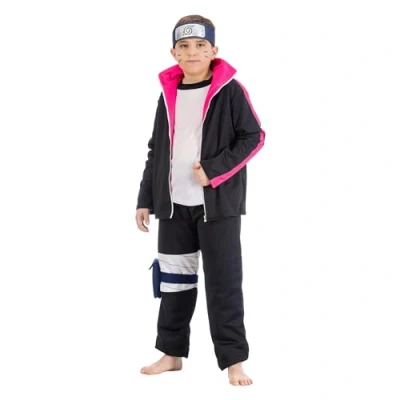 Image of Chaks Boruto Costume Uzumaki for Children Size 128 152 Black Naruto Manga Carnival Cosplay Anime (140)