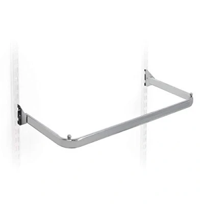 Image of 1000MM/100CM New Chrome D Rail for Twin Slot UPRIGHTS Retail Display SHOPFITTINGS (1)