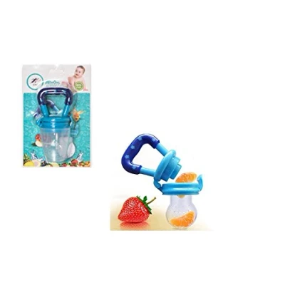 Image of Baby Dummy Pacifier Fresh Food/Fruit Feeder Feeding Nipple Weaning Teething Teat Teether Soother (S, Blue)
