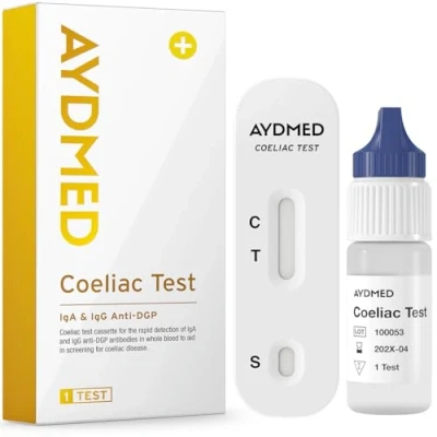 Image of 1 x Aydmed Celiac Home Test Kit Gluten Intolerance Blood for Self Screening of Coeliac Disease Allergy Results in 10 Minutes 98% Accuracy