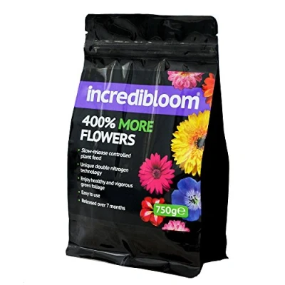 Image of Garden Fertiliser Soil Flowers Plant Food, Incredibloom® Yields Lush Foliage &amp; Bright Blooms, 1 x 750g Bag of by Thompson Morgan