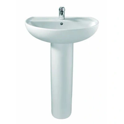 Image of Twyford Alcona Basin 500mm Pedestal Washbasin 1 Taphole
