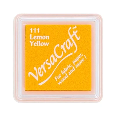 Image of Tsukineko VKS111 Lemon Versacraft Ink Pad, Yellow, Small, 3.4 x 2 cm