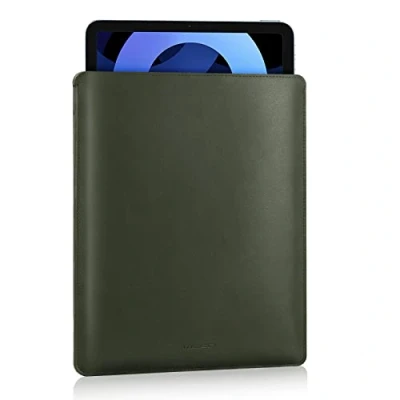 Image of MoKo 9 11 inch Tablet Sleeve, PU Leather Briefcase Slim Stylish Case Fits New iPad Pro M4/iPad Air M2 2024, 5/4/3th 10.9/10.5, 10/9/8th Gen 10.9/10.2,Tab S8/S9 11, Midnight Green