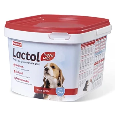 Image of Beaphar Lactol Puppy Milk Replacer, Complete Nutritious Feed for Newborn, Weaning and Hand Rearing Puppies, Includes DHA, Enriched with Vitamins Minerals, 1 kg (Pack of 1)